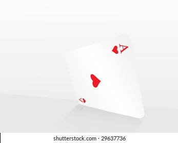 vector ace of heart on abstract playing card background