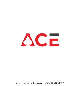 Vector ace logo design concept template