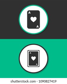 Vector ace playing card.