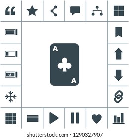 Vector ace playing card.