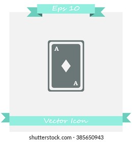 Vector ace playing card.