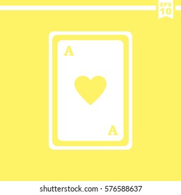 Vector ace playing card.