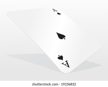 vector ace of spades on abstract playing card background