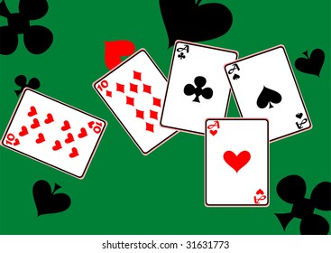Vector aces full; clip-art