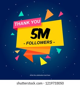 vector of achieving 5 million followers