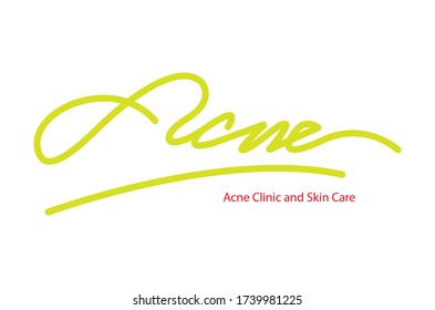 Vector Acne Logo Design Template for Clinic Skin Care and Treatment