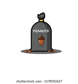 vector acorn brown color minimalist