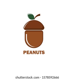 vector acorn brown color minimalist