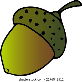 Vector Acorn, Doodle Icon, Acorn Picture
