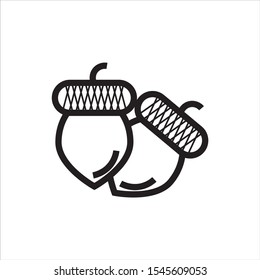 vector Acorn shaped simple icon