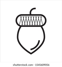 vector Acorn shaped simple icon