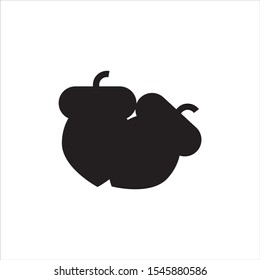 vector Acorn shaped simple icon