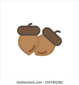 vector Acorn shaped simple icon