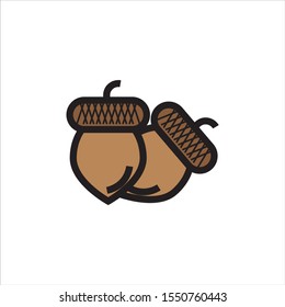 vector Acorn shaped simple icon