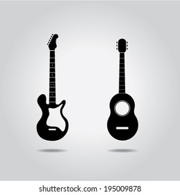 Vector acoustic guitar and electric guitar