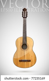 vector acoustic guitar illustration