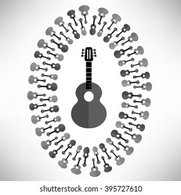 Vector Acoustic Guitar Silhouette 