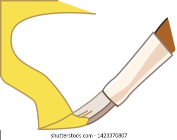 Vector of Acrylic Brush with Paint