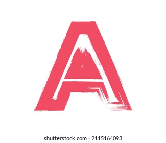 Vector Acrylic Brush Style Hand Drawn Alphabet Font