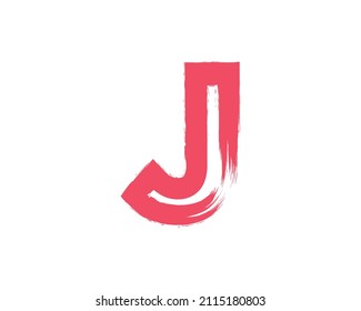 Vector Acrylic Brush Style Hand Drawn Alphabet Font