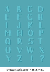 Vector Acrylic Brush Style Hand Drawn Alphabet Font