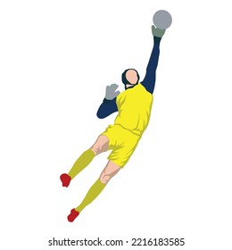 Vector Action Goalkeeper Catching The Ball
