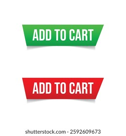vector add to cart red and green button design
