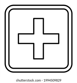 Vector Add Outline Icon Design
