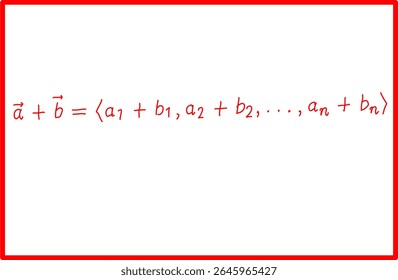 fórmula matemática de adição de vetores, álgebra linear de vetores