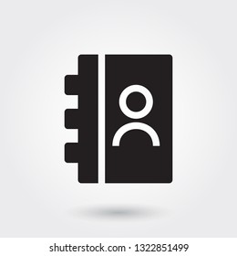 Vector, Address book icons, Glyph Icon for any purposes perfect for website, mobile apps, presentation