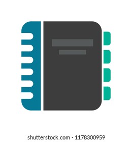vector address book. organizer, diary phone illustration. contact list symbol sign