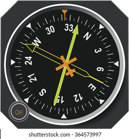 Vector ADF navigation directional gyro indicator