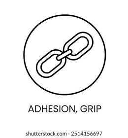 Vector adhesion and grip icon with editable stroke.
