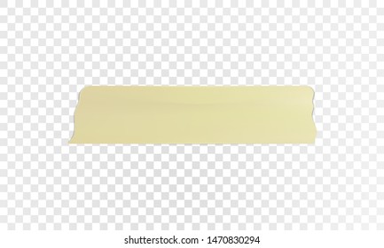 Vector adhesive tape stucky on transparent background.