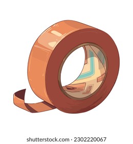 Símbolo de cinta adhesiva vectora en icono aislado