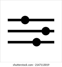 Vector adjustment button icon, on a white background.