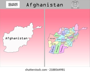 Vector Administrative Divisions of Afghanistan