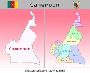 Vector Administrative Divisions of Cameroon