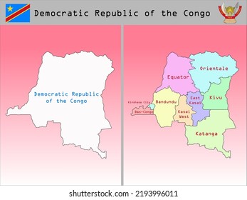 Divisiones administrativas de vectores de la República Democrática del Congo