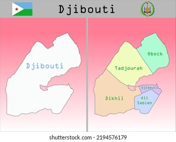 Divisiones administrativas de vectores de Djibouti