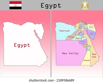 Vector Administrative Divisions of Egypt