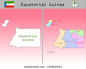 Vector Administrative Divisions of Equatorial Guinea