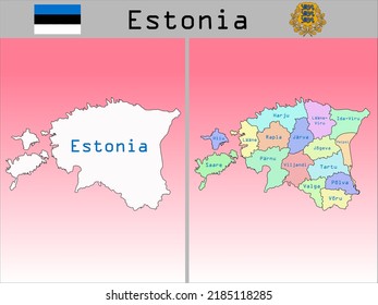 Vector Administrative Divisions of Estonia