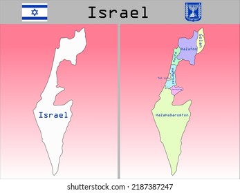 Vector Administrative Divisions of 
Israel