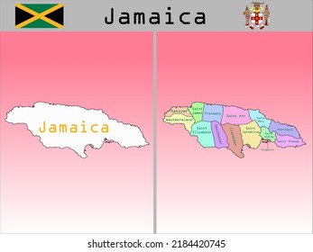 Vector Administrative Divisions of Jamaica