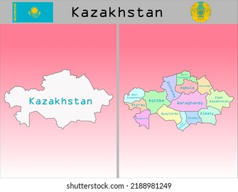 Vector Administrative Divisions of Kazakhstan