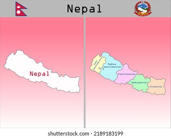 Vector Administrative Divisions of Nepal
