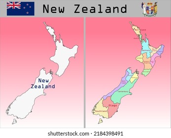 Vector Administrative Divisions of New Zealand