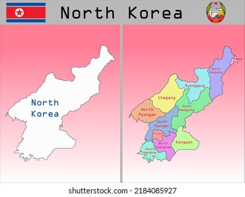 Vector Administrative Divisions of North Korea