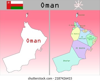 Vector Administrative Divisions of Oman
